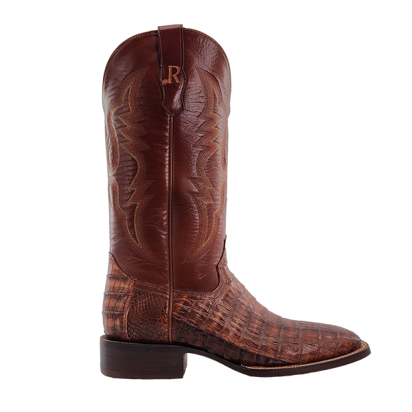 MENS ANTIQUE COGNAC CAIMAN TAIL/ANTIQUE TAN GOAT