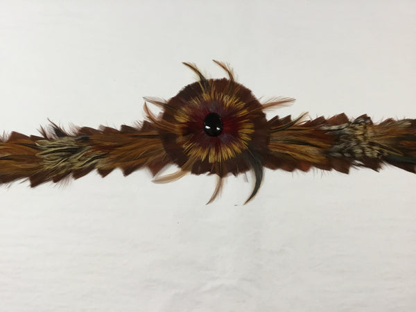 HB CROWN FTHR BRN W/ CROWN & STONE